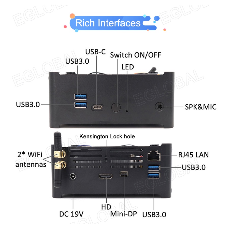 Máy tính mini, mini pc EGLOBAL S200 Intel Core i5 9300H GAMING, OFFICE. | BigBuy360 - bigbuy360.vn