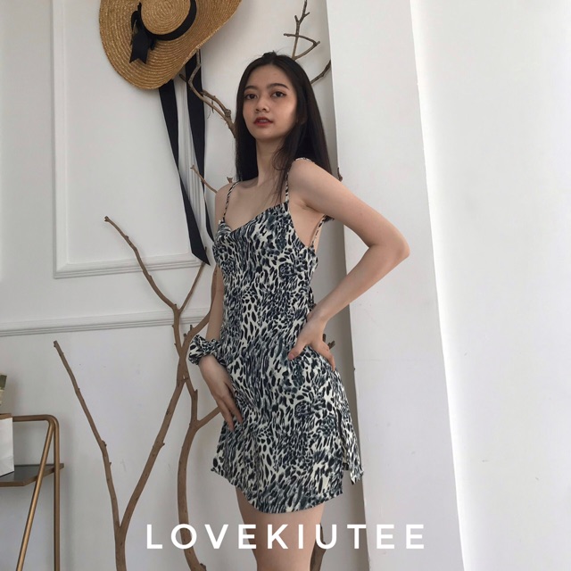 Đầm beo cao cấp đan dây sau lưng gợi cảm dành cho nữ LOVEKIUTEE
