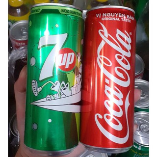 Nước Coca cola, 7up lon