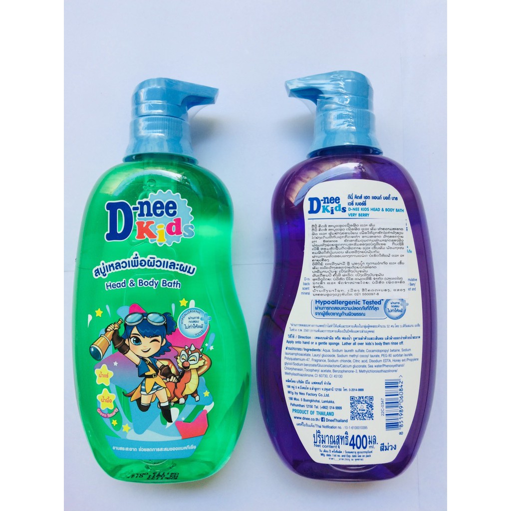 Sữa tắm gội Kid Dnee 400ml Thái Lan (đủ màu)