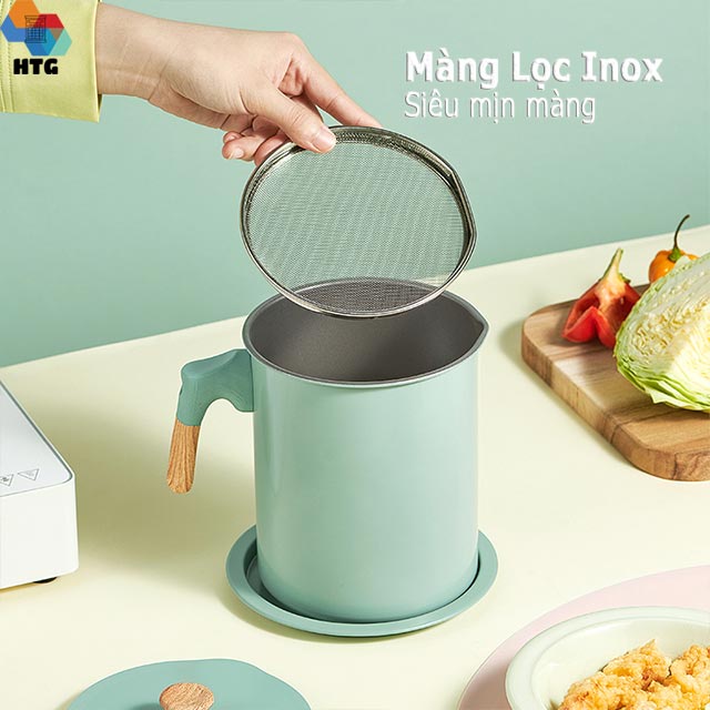 Bình lọc dầu ăn Health , lưu trữ dung dịch nấu nướng, dung tích lớn 1.7 lít, đa chức năng