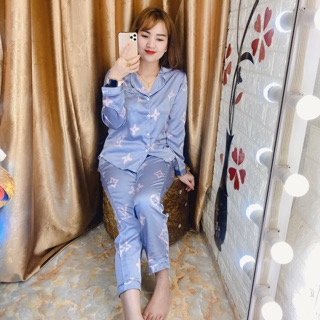 Bộ mặc nhà LV lụa cao cấp cực sang chảnh