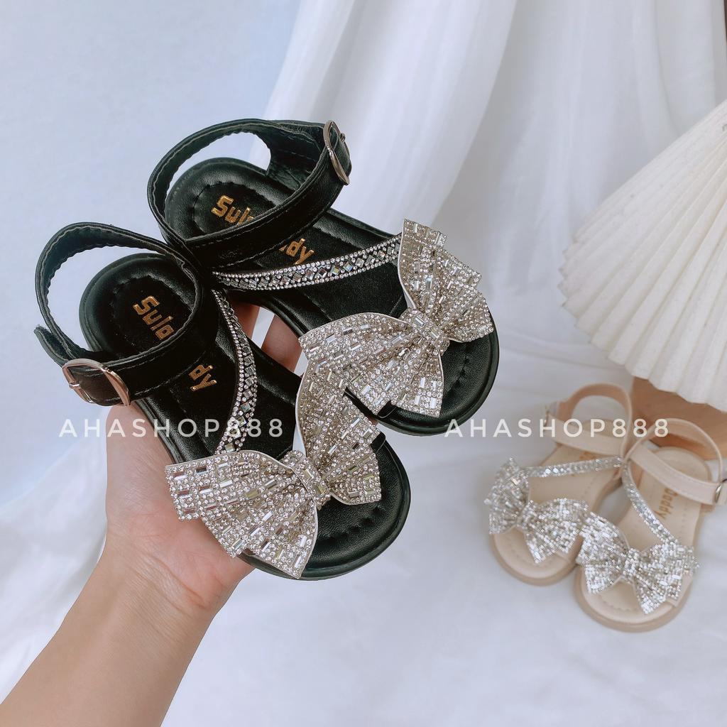 Dép Sandal Nơ Đá Sáng Lấp Lánh Bé Gái 2-15 Tuổi K061