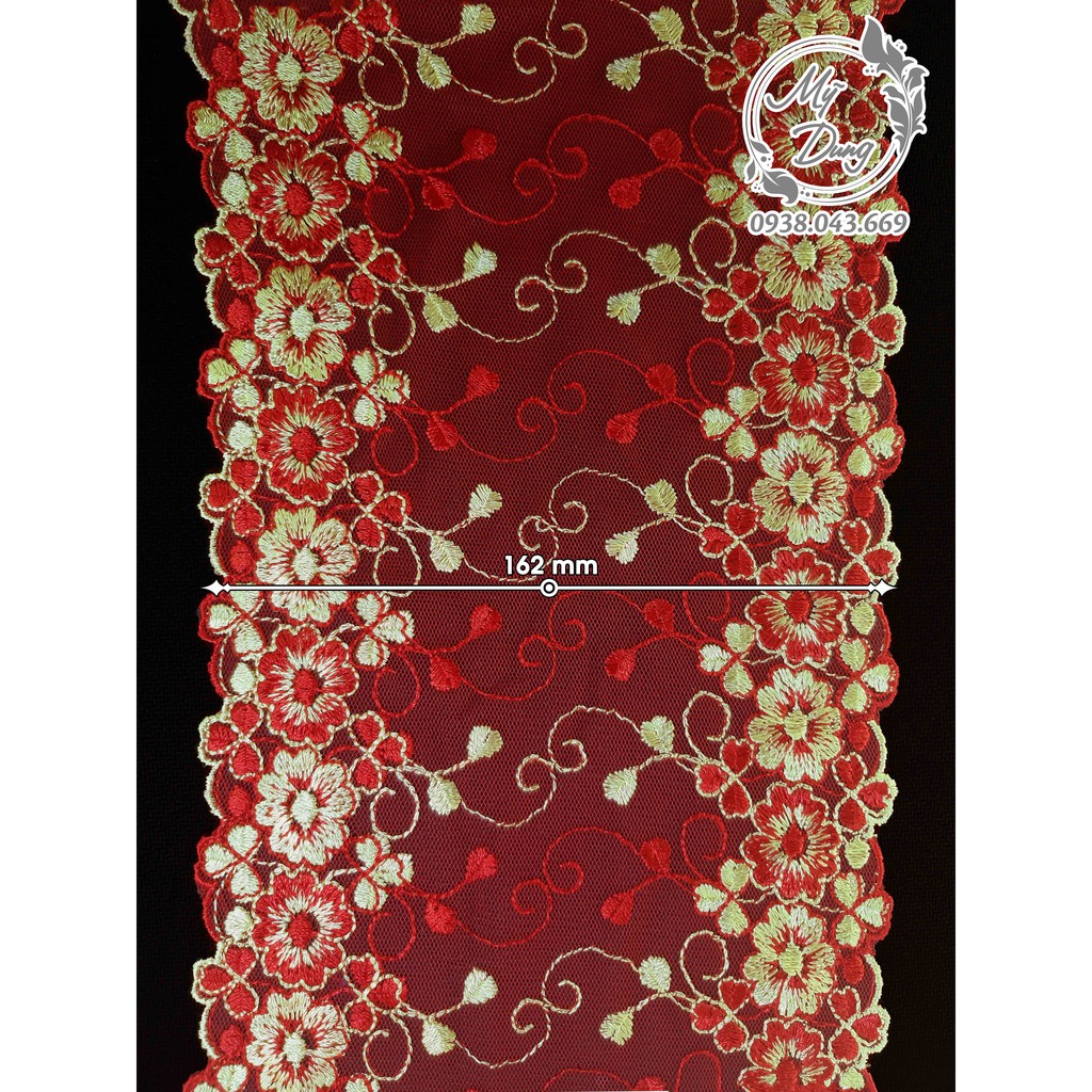 Ren lưới chân hoa 2 màu 15F (Dây dài 13,5m) - Nhóm màu tối - MS 938988