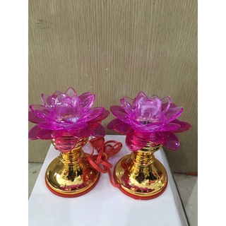 BỘ ĐÈN HOA SEN ĐỂ BÀN THỜ
