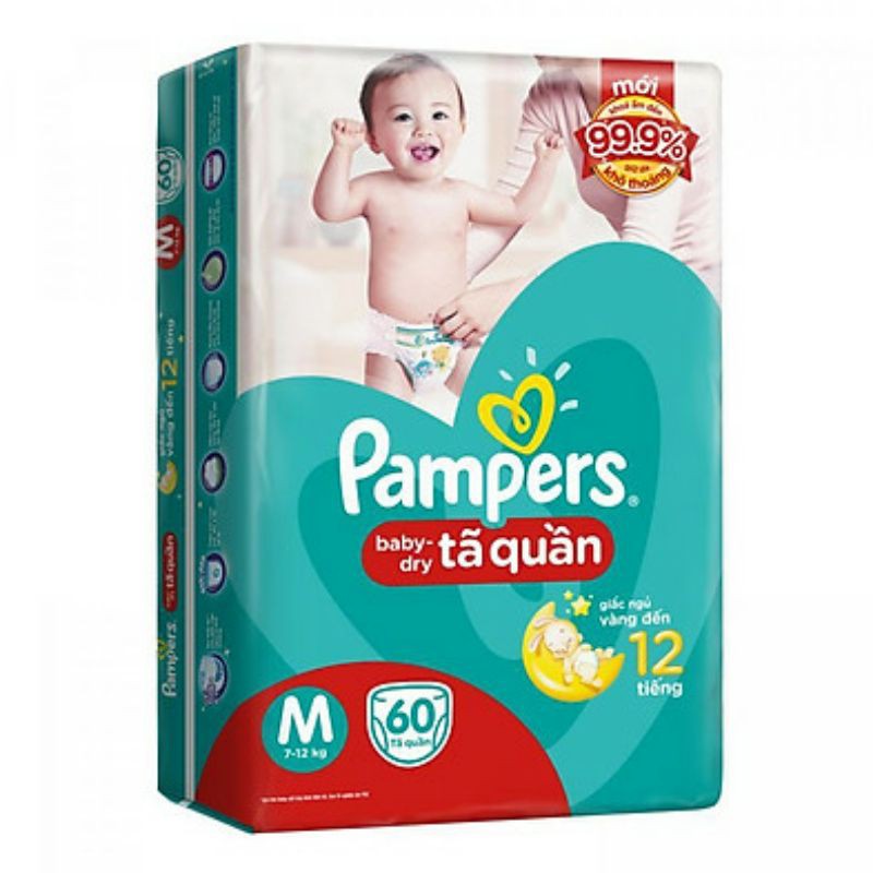 Tả quần Pampers size M 60 miếng