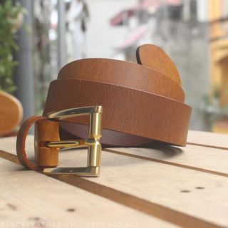 Thắt lưng da bò sáp nguyên tấm cao cấp 【Tặng Kèm đồ đục lỗ 】