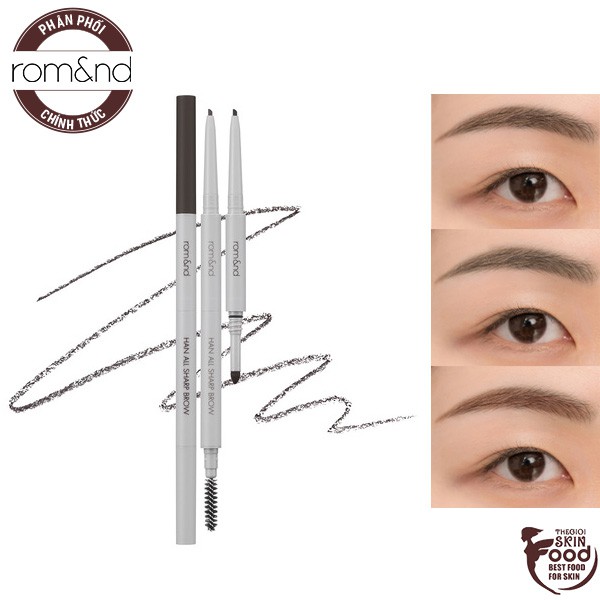 [Han All Line] Chì Kẻ Mày Nét Mảnh 3 Trong 1 Cho Đôi Chân Mày Hoàn Hảo, Sắc Nét Romand Han All Sharp Brow