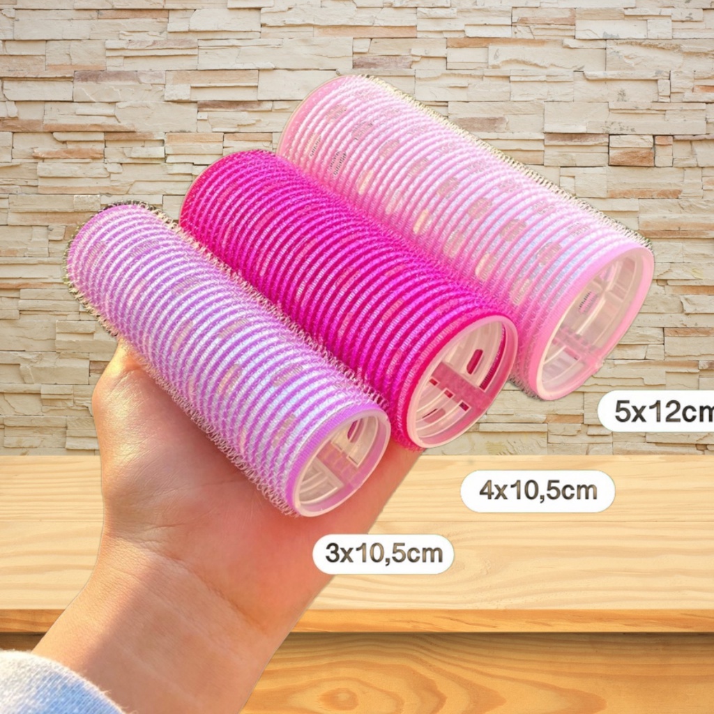 Lô Cuốn Tóc  Lõi Nhôm 12cm Siêu To Dài Tự Dính Uốn Mái Dài Cỡ Lớn HGVN