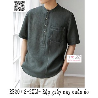 RẬP GIẤY( bản vẽ ) _ RB20_rập áo nam bổ trụ