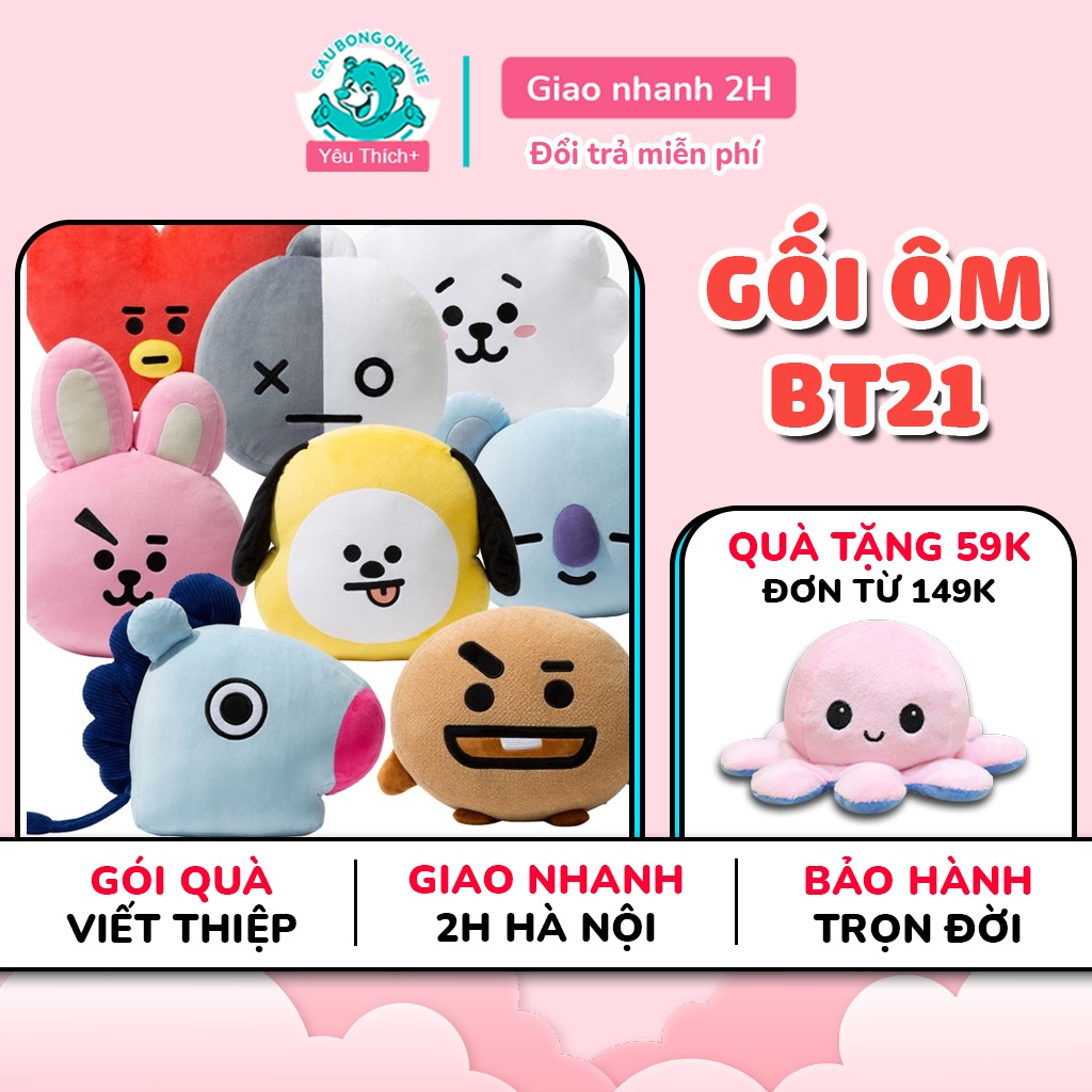 Gối ôm BT21 siêu cute chất mềm ôm cực thích - 30cm