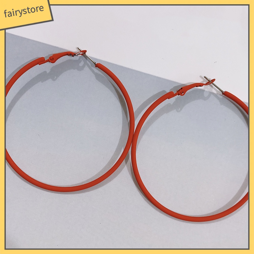 Khuyên Tai Tròn Màu Kẹo Ngọt Sáng Tạo Dành Cho Nữ