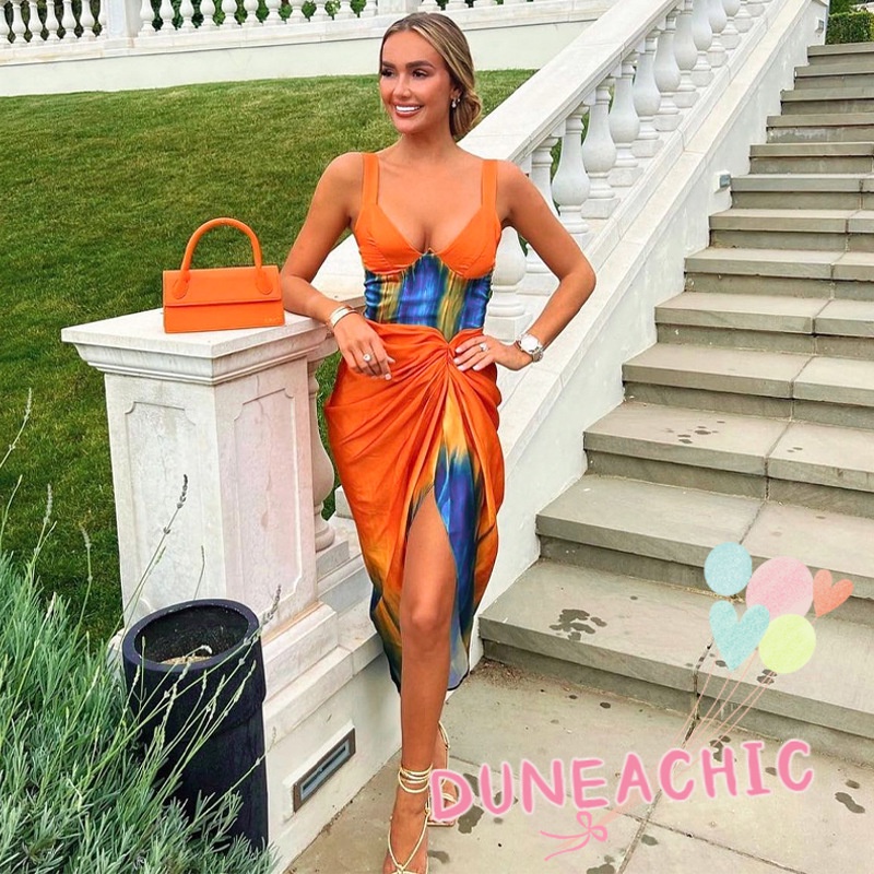 DUNEA Đầm Sát Nách Thiết Kế Hở Lưng Quyến Rũ
