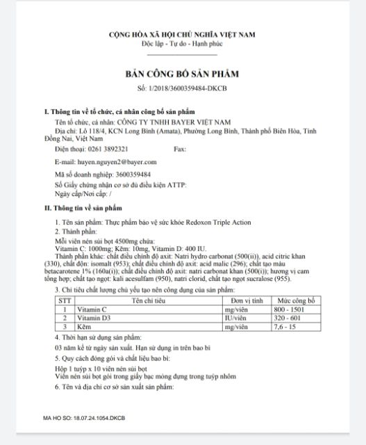 Viên Sủi Tăng Đề Kháng Bổ Sung Vitamin C, D và Kẽm Redoxon Triple Action Hộp 24 Viên | BigBuy360 - bigbuy360.vn