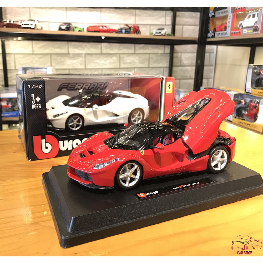 Xe mô hình siêu xe Ferrari LaFerrari tỉ lệ 1:24 hãng Burago màu đỏ