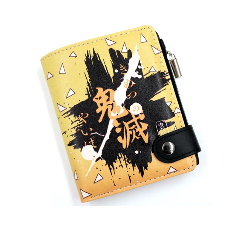 Ví gập bằng da PU in hình các nhân vật trong anime Demon Slayer Kimetsu No Yaiba nhiều kiểu tùy chọn thời trang độc đáo