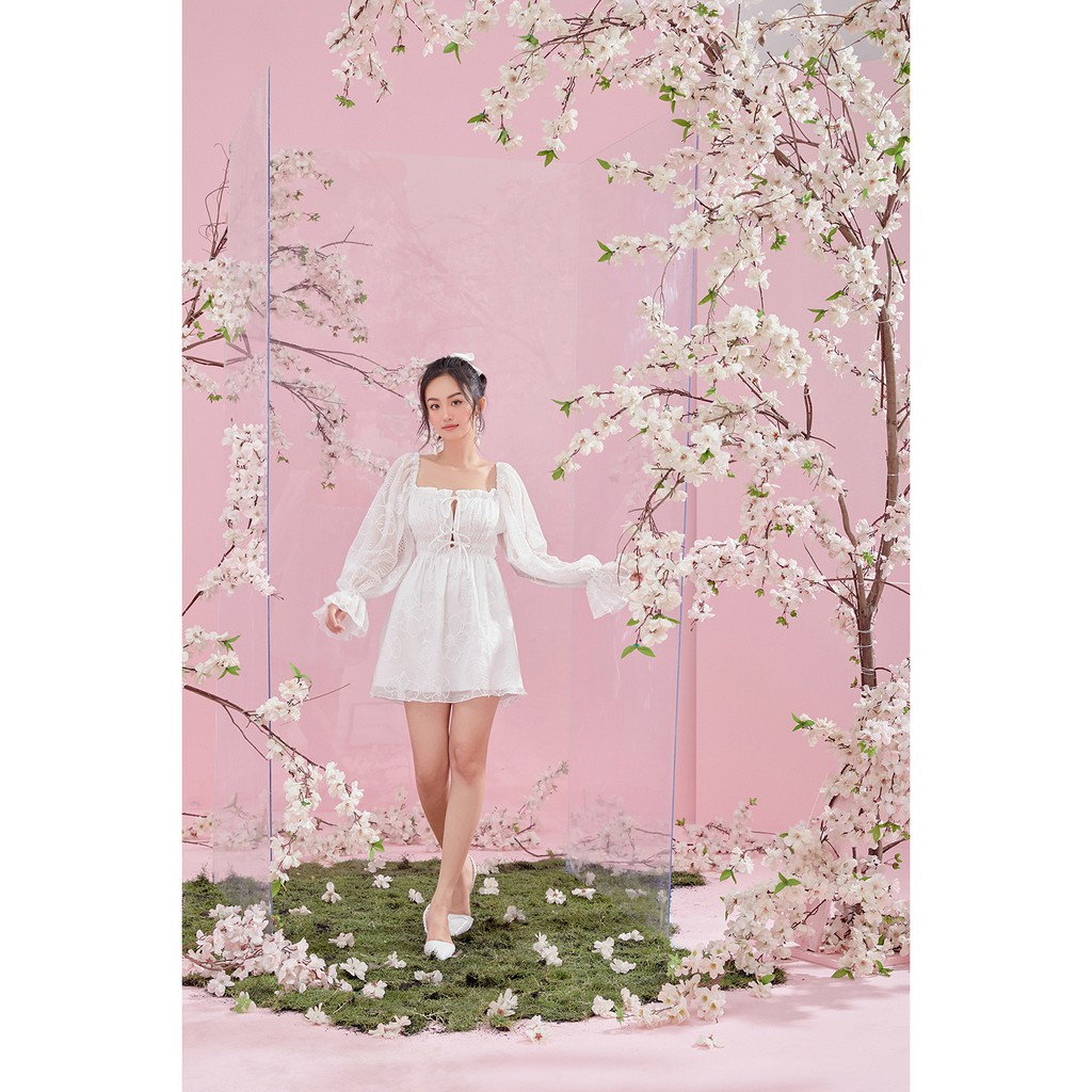 Đầm xòe SheByShj tay phồng cột dây ngực - Vanessa Dress | BigBuy360 - bigbuy360.vn