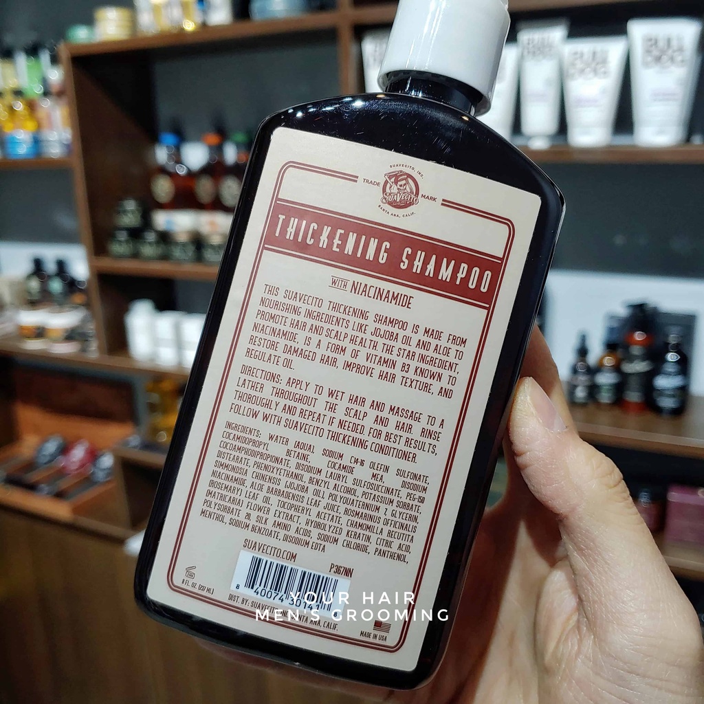 COMBO Làm Dày Tóc | Gội & Xả Suavecito Thickening Shampoo Conditioner - 237ml