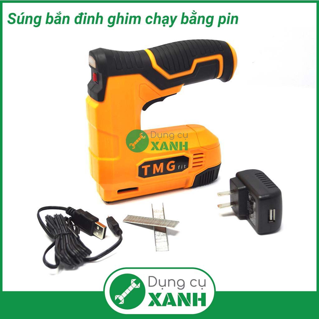 Súng bắn ghim đinh ghim gỗ chạy bằng pin TMG