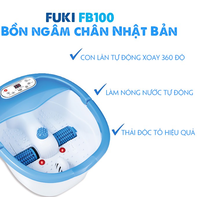 Bồn ngâm chân Nhật Bản FUKI FB100 (thế hệ mới con lăn xoay tự động)