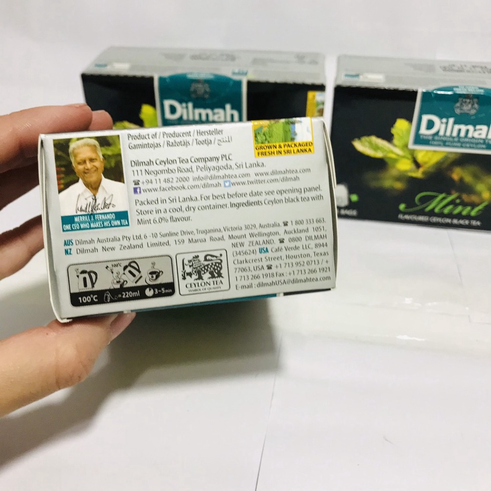Trà Bạc hà Dilmah Mint – hộp 30g/ 20 túi lọc