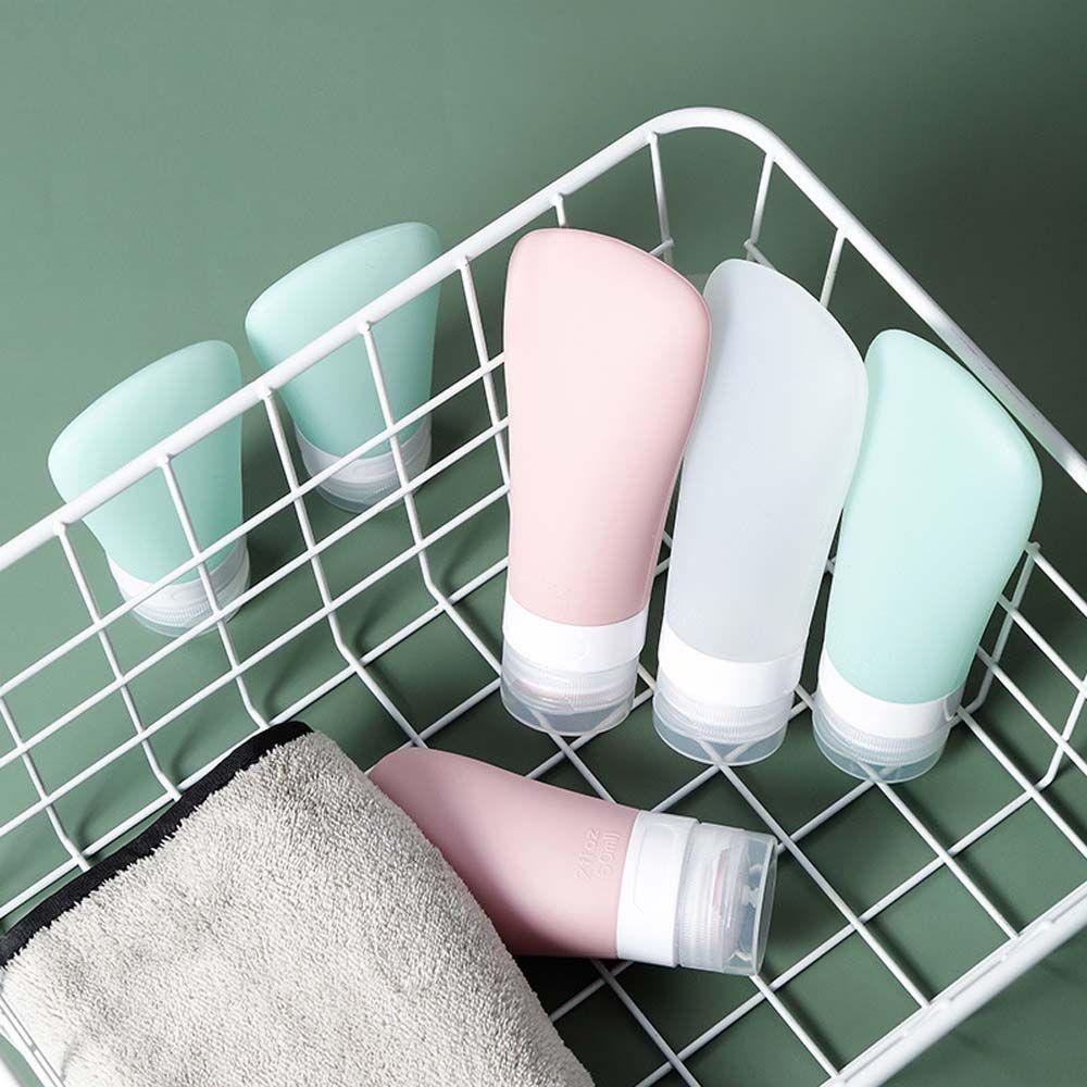 Bình Đựng Nước Rửa Tay Dạng Bóp Bằng Silicone Màu Trơn Dành Cho Bạn Gái