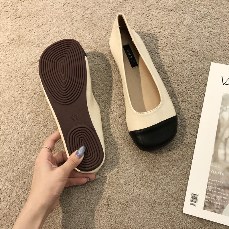 Giày Búp Bê Da Mềm Mũi Tròn Size 35-40 2 Kiểu Thời Trang Cho Bạn Gái