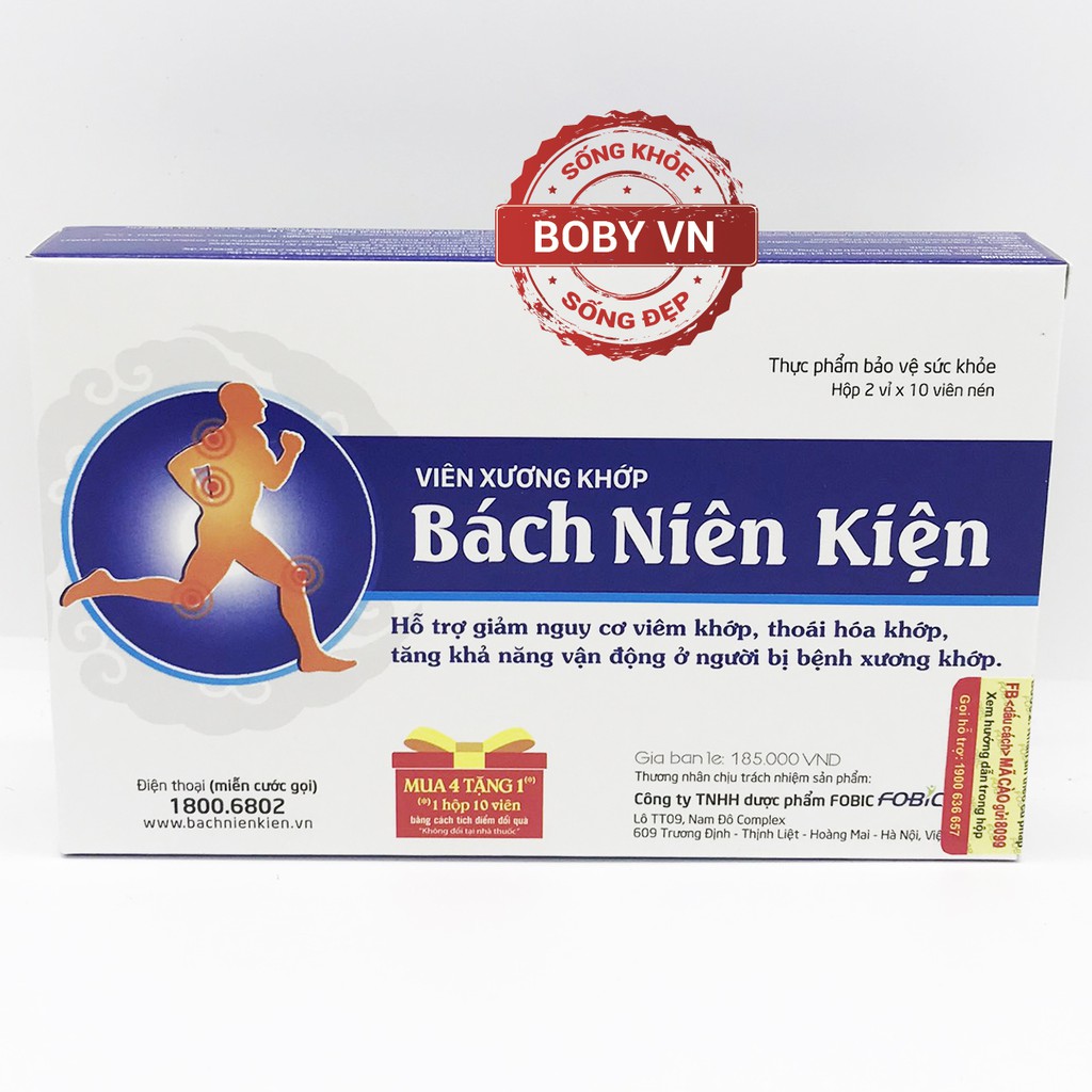 Bách Niên Kiện - Viên uống hỗ trợ xương khớp (Hộp 20 viên)