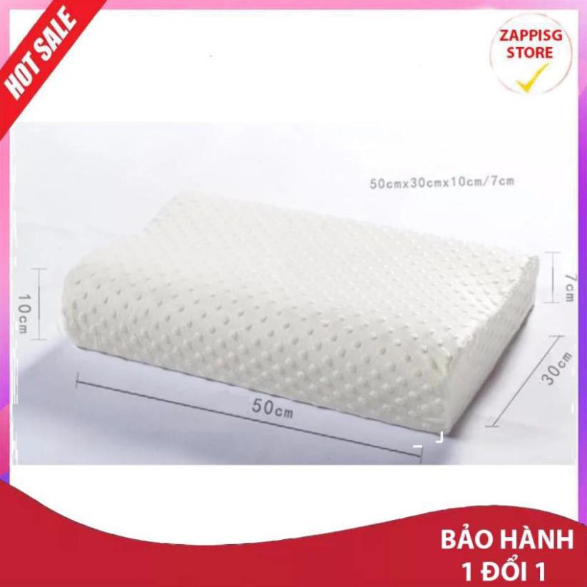 ✔️ Gối cao su non người lớn mềm mại cao cấp vải gấm nhung trắng có khóa kéo bảo hành uy tín