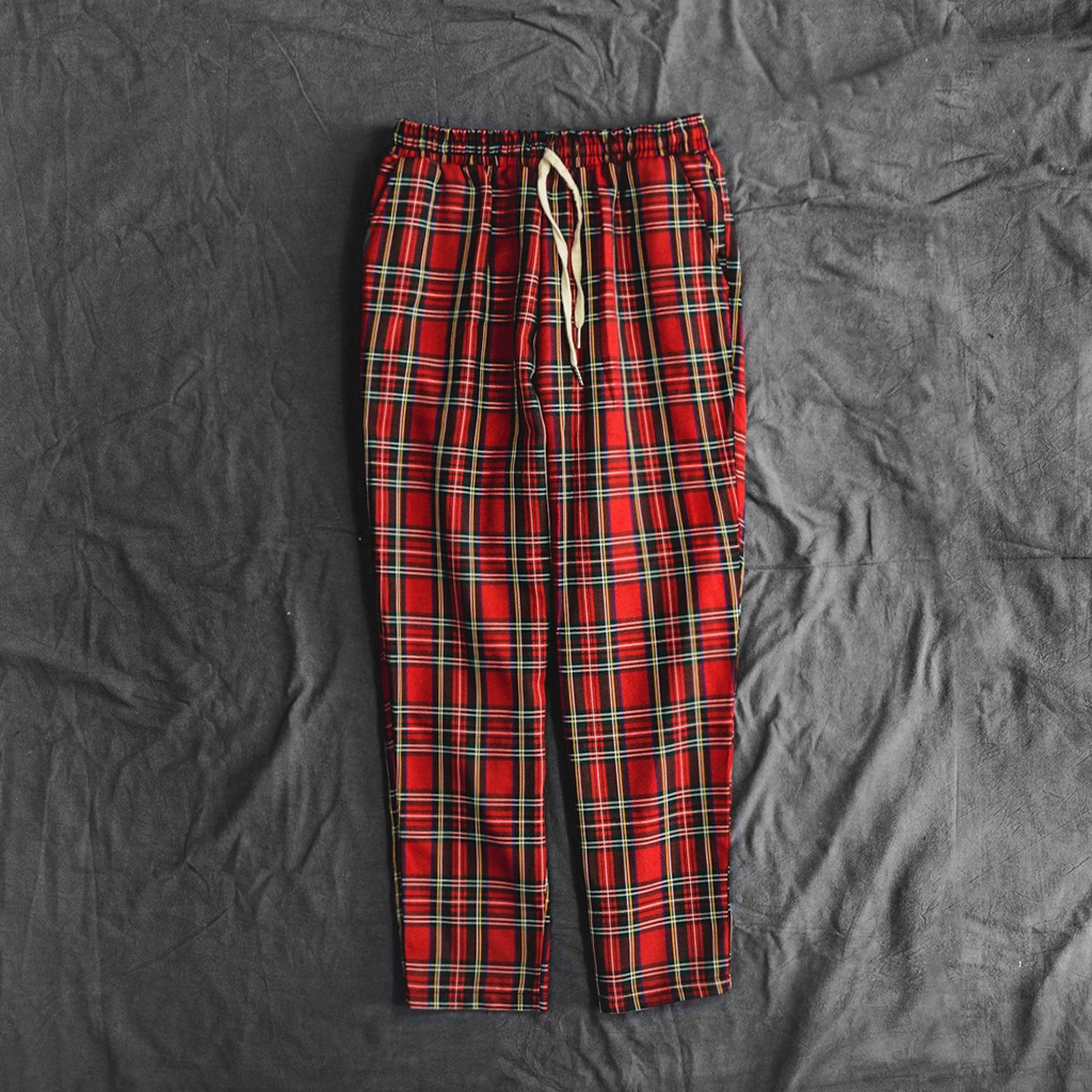 Quần Kẻ Caro Unisex Nam Nữ, Ống Côn, Tôn Dáng, Vải Đẹp