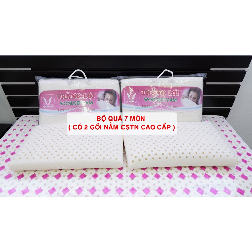 Nệm Cao Su Wonderfoam Thắng Lợi Chính Hãng Đầy Đủ Kích Thước Thoáng Mát 4 Mùa - Tặng Ngày Bộ Quà 7 Món