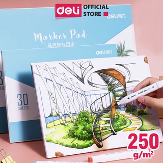 Giấy Vẽ Màu Marker Chuyên Dụng A3 A4 110gsm Deli - Marker Deli Touch Cool Bút Đi Nét Tô Vẽ Tranh Mĩ Thuật Manga Anime