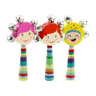 Đồ chơi benrikids xúc xắc gỗ 7 sắc cầu vồng rung chuông kiểu dáng ngộ nghĩnh cho trẻ nhỏ
