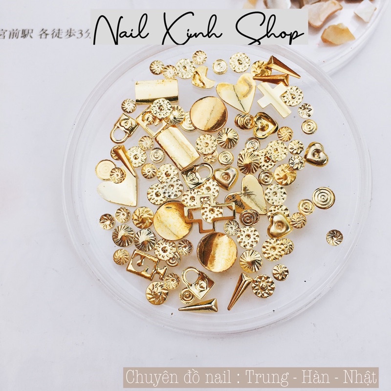 Túi charm mix nail , phụ kiện làm móng phong cách Nhật Bản