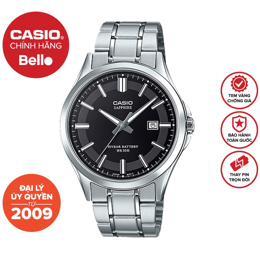 Đồng hồ Casio Nam MTS-100D-1AVDF chính hãng bảo hành 1 năm Pin trọn đời
