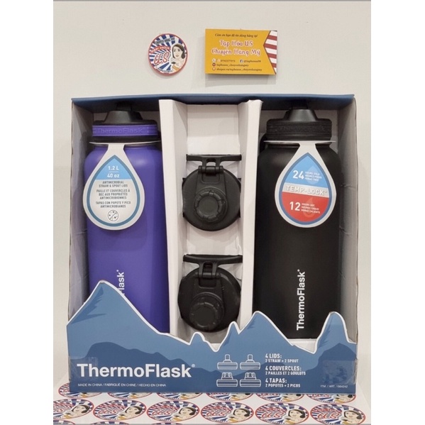 BÌNH GIỮ NHIỆT NÓNG LẠNH THERMOS FLASH - 1200ml CHÍNH HÃNG MỸ
