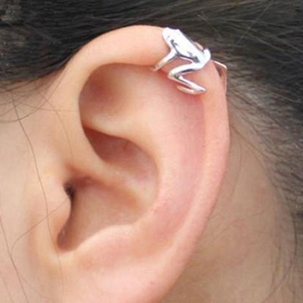 <sujianxia> Ear Clips Exquisite Frog Shape Alloy Women Attractive Ear Cuff for Party