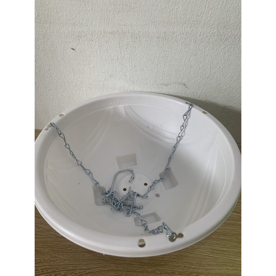 Chậu chảo kèm dây xích 2 size chất liệu dày dặn, treo ban công, sân vườn