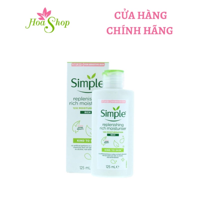 Kem Dưỡng cho Da Khô Simple Replenishing Rich moisturiser (Bill Anh)