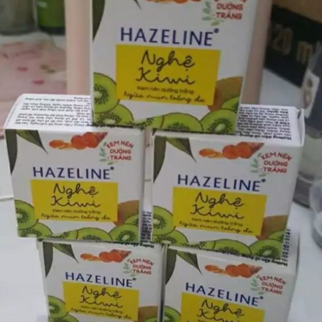 Kem nén dưỡng trắng Hazeline nghệ kiwi ngừa mụn trắng da