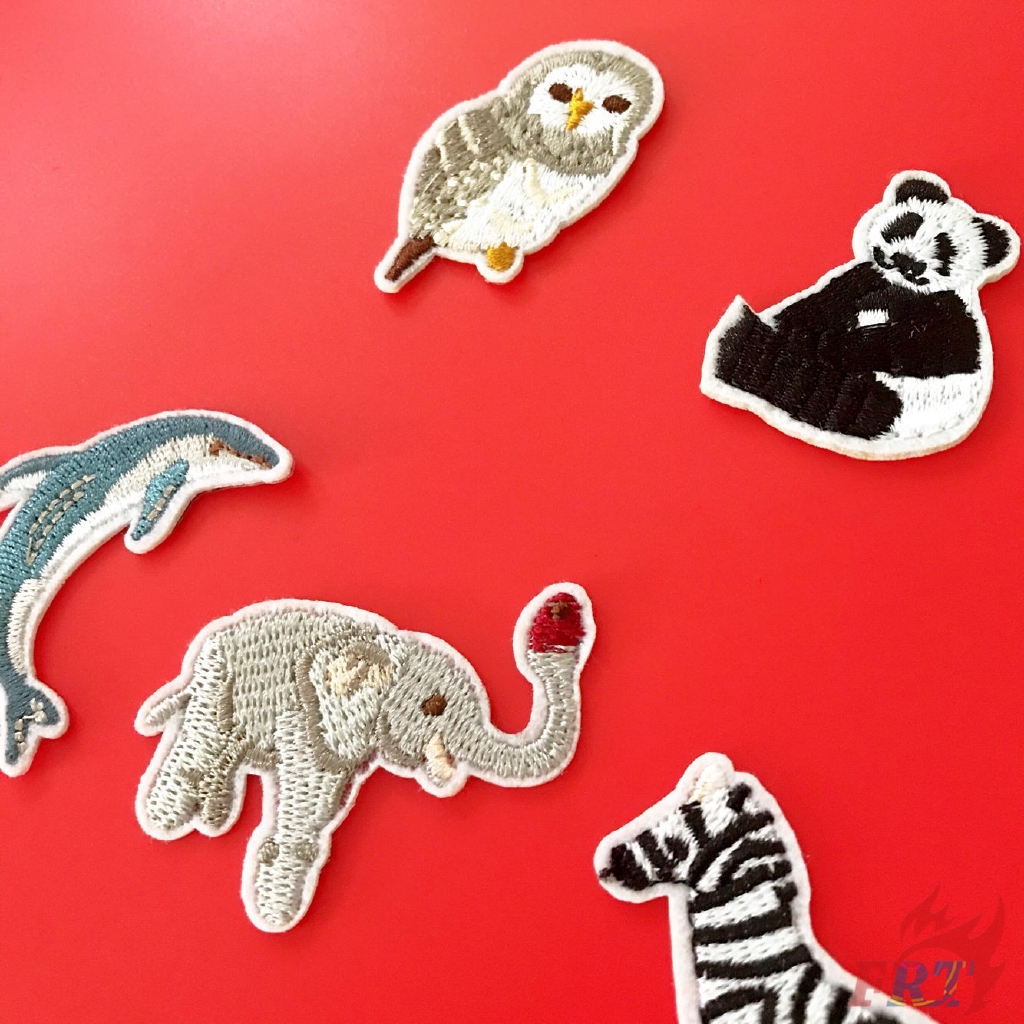 ☸ Zoo - Animals Patch ☸ 1Pc Cute Cartoon Diy Sew on Iron on Badges Patches