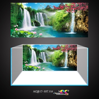 Tranh 3D dán bể cá mẫu phong cảnh siêu đẹp và nét, có keo sẵn trên bề mặt, đa dạng kích thước lựa chọn
