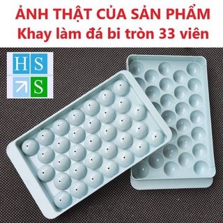 KHAY LÀM ĐÁ bi tròn (33 viên) khuôn kem hoa quả trái cây khuôn làm thạch rau câu độc đáo tiện dụng - HS Shop