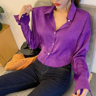 Áo Sơ Mi Tay Dài Dáng Rộng Thời Trang Retro Đơn Giản Cá Tính Kiểu Hàn Quốc 2019