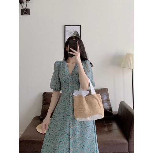 Váy xanh tay lửng_D064S1_LYNNA | BigBuy360 - bigbuy360.vn