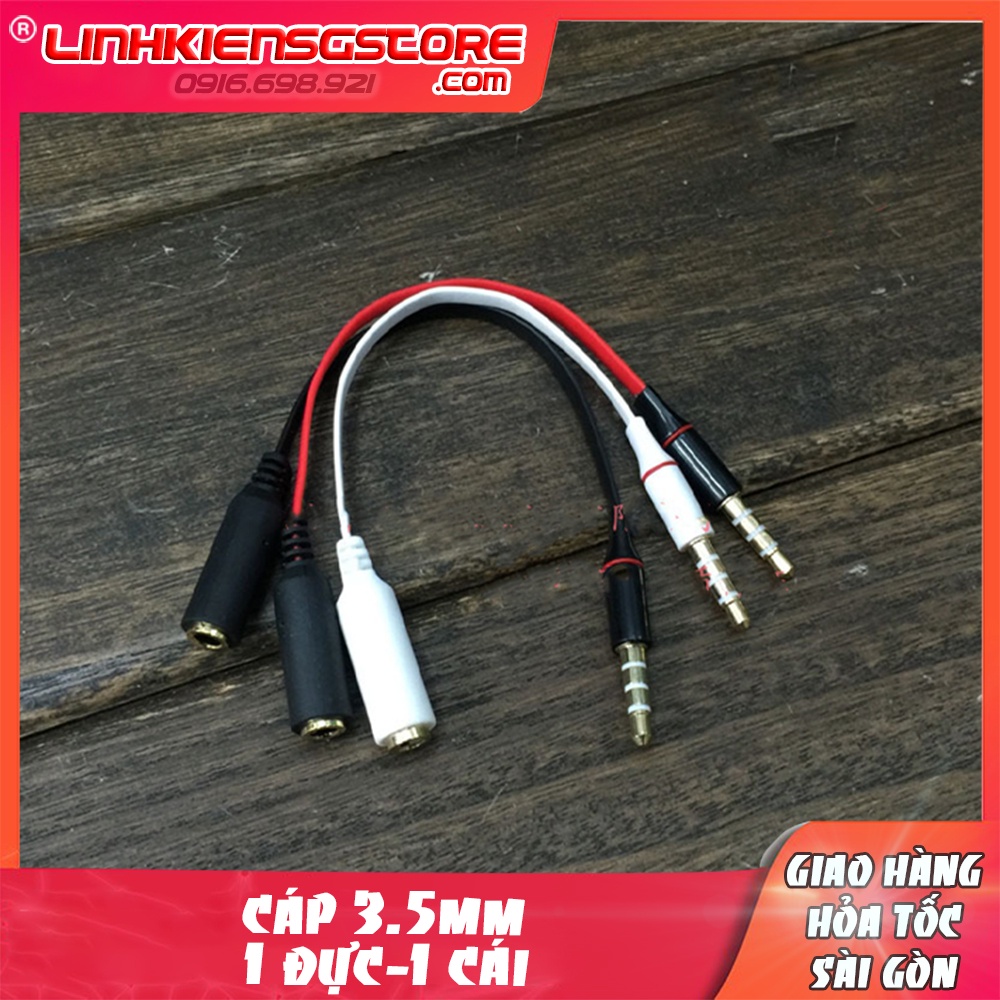 Dây cáp 3.5mm 1 đực 1 cái hỗ trợ kết nối cho âm thanh cực chuẩn