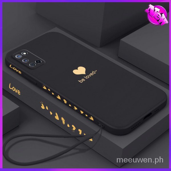 QIANZI Ốp Lưng Bằng Silicon Mềm Họa Tiết Trái Tim Cho OPPO A52 92 A53 2020 A15 A15S A74 4G A95 4G K3