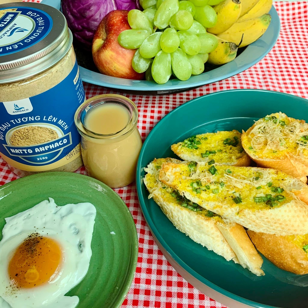 Natto Anphaco - Đậu tương lên men dạng bột, viên - 100% đậu tương không biến đổi gen - Hộp 220-250gr, Gói 100gr