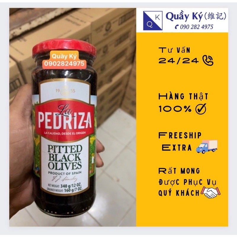 QUẢ OLIU ĐEN TÁCH HẠT LA PEDRIZA 340G