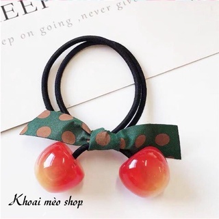 Dây buộc tóc trái cherry